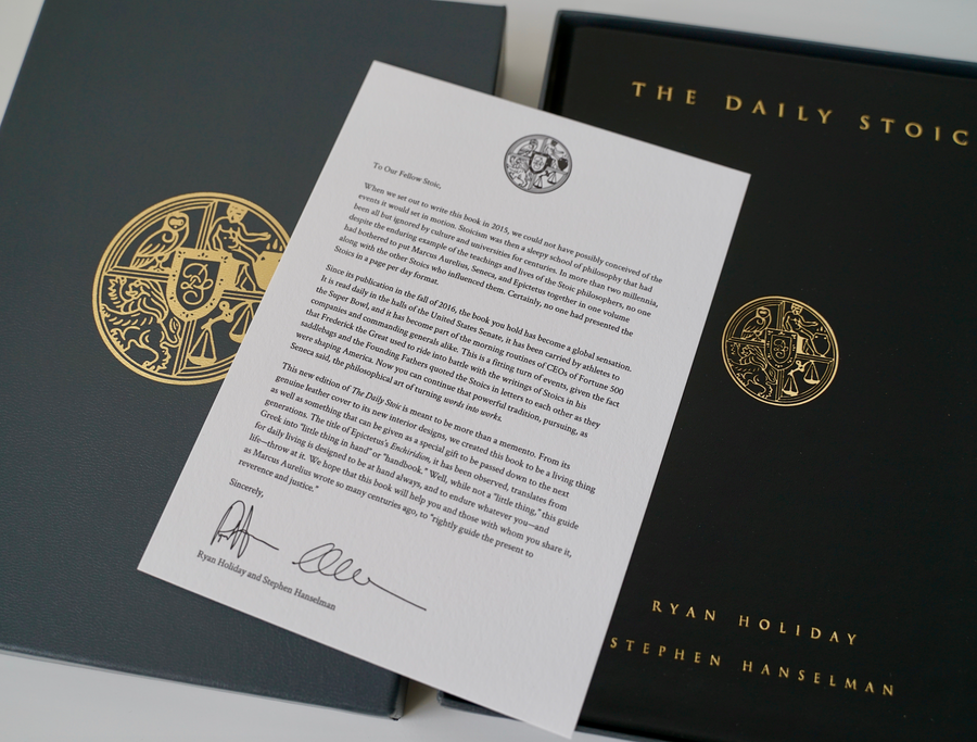 The Daily Stoic (Premium Leather Edition Book)
